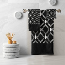 Elégant Art Déco Géométrique Noir et Blanc
