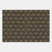 elegant art deco-getild patroon  inpakpapier vel (Voorkant)