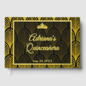 Elegant Art Deco Gold Black Quinceanera (Recto)