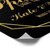 Elegant art deco Gold & Black sparkler Poster (Hoek)