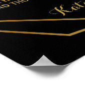 Elégant art déco Gold & Black Thaning invités (Coin)