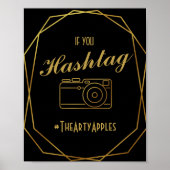 Elegant art deco Gold en zwarte sociale media Poster (Voorkant)