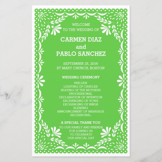 Elegant Art Deco Gold Wedding Program (Voorkant)