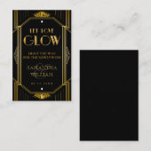  Elegant Art Deco Gold Wedding Send Label (Voorkant / Achterkant)