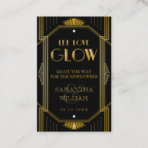 Elegant Art Deco Gold Wedding Send Label