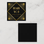  Elegant Art Deco Gold Wedding voor Label (Voorkant / Achterkant)