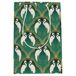 Elegant Art Deco Kraanpatroon Medium Cadeauzakje