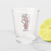 Elegant Art Deco lady customizable Shot Glas (Achterkant)