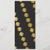 Elégant Art Déco Mariage Menu Gold Black Réception (Dos)
