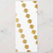 Elégant Art Déco Mariage Menu Gold White Réception (Dos)