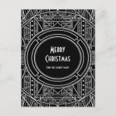 Elegant art deco Merry Kerstmis Briefkaart (Voorkant)