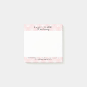 Elegant art-deco patroon in roze & wit post-it® notes