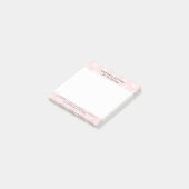 Elegant art-deco patroon in roze & wit post-it® notes (Schuin)
