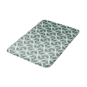 Elegant Art Deco-patroon met groen blad Badmat