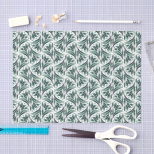 Elegant Art Deco patroon met groen blad Tissuepapier