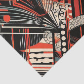 Elegant Art Deco patroon Tissuepapier (Detail)