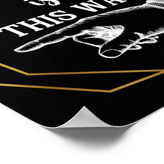 Elegant art deco-stijl ZO VINGER POINTING Poster (Hoek)