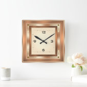 Elegant Art Deco Vierkante Klok (Huis)