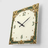 Elegant Art Deco  Vierkante Klok (Hoek)