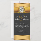 Elegant Art Deco Wedding Invitations Kaart (Achterkant)