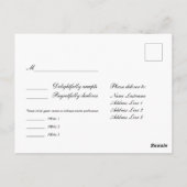 Elegant Art Deco Zwart Gouden Lijst Maaltijdkeuze Briefkaart (Achterkant)