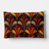 Elegant Art Deco zwart rood goud patroon Etui (Achterkant)