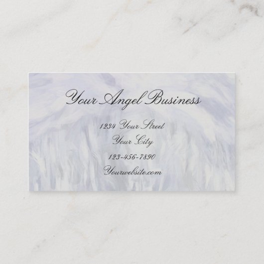 Elegant Art Design Angel-kaart lezen Visitekaartje (Achterkant)