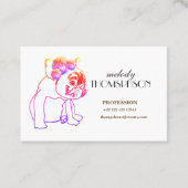 Elégant Art Euro Standard Matte Carte de visite (Devant)