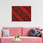 Élégant Art Moderne De Toile Noire Et Rouge Mur (Insitu(Salon))