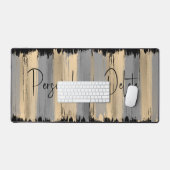 Elégant Art Moderne Taupe Silver Grey Luxe Classy (Clavier et souris)