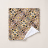 Élégant Art Nouveau Décoratif Gold Brown Motif (Gant de toilette)