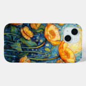 Elegant Art Nouveau Gouden Geel Poppy Mozaïek Case-Mate iPhone Case (Achterkant (horizontaal))