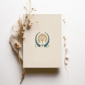 Elégant Art Nouveau Mariage Boissons Carte Menu