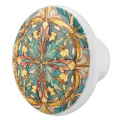 Elegant art nouveau patroon keramische knop (Rechts)