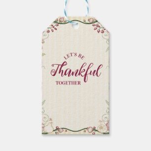 Elegant Art Nouveau Thanksgiving-diner Cadeaulabel