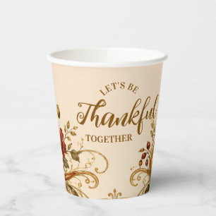 Elegant Art Nouveau Thanksgiving-diner Papieren Bekers