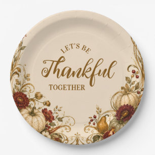 Elegant Art Nouveau Thanksgiving-diner Papieren Bordje