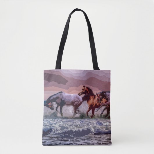 Élégant artisanat des Chevaux Sauvages| Sac fourre (Devant)