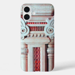 ELEGANT ARTISTIC RED WHITE FANTASY DECOR iPhone 16 PLUS HOESJE