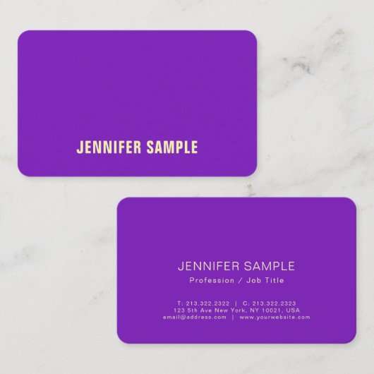 Elegant artistiek design Premium - Zijderafwerking Visitekaartje (Voorkant / Achterkant)