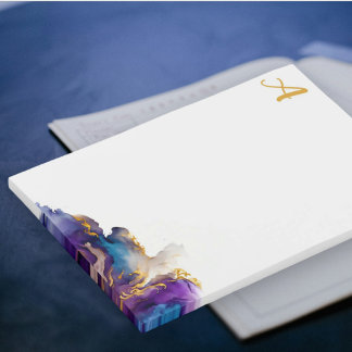 Elegant artistiek gouden inktmonogram post-it® notes