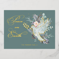 Elegant artistieke Floral Peace on Earth Dove