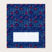 Elegant Arts and Crafts Floral Pattern Business Ca Visitekaartjes (Buitenkant ongevouwen)