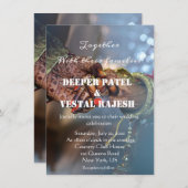Elegant Asian Indian Wedding Invitation (Voorkant / Achterkant)
