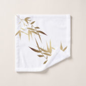Elegant Asian white Gold Bamboe bad Bad Handdoek (Wasdoekje)