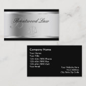Elegant Attorney Monogram Visitekaartjes (Voorkant / Achterkant)