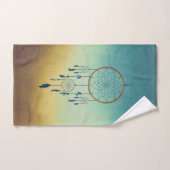 Elégant attrapeur de rêve ou bleu brun personnalis (Serviette à main)