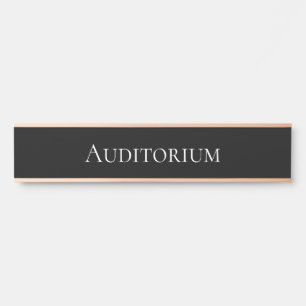Elegant Auditorium School, Kantoor- en filmtheater Deurbordje