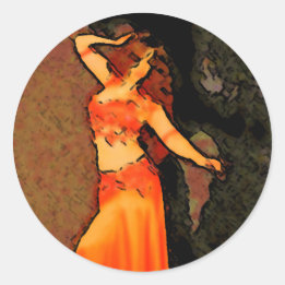 Élégant Autocollant Bellydancer