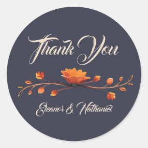 Élégant Autocollant de Mariage de Merci gothique